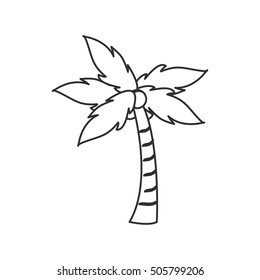 Isolated palm tree plant design