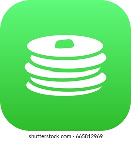 Isolated Pancakes Icon Symbol On Clean Background. Vector Crepe Element In Trendy Style.