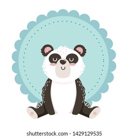 Isolated panda cartoon design vector illustration