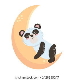 Isolated panda cartoon design vector illustration