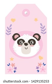 Isolated panda cartoon design vector illustration