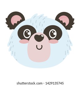 Isolated panda cartoon design vector illustration