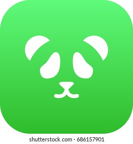 Isolated Panda Icon Symbol On Clean Background. Vector Bear Element In Trendy Style.