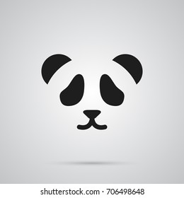 Isolated Panda Icon Symbol On Clean Background. Vector Bear Element In Trendy Style.