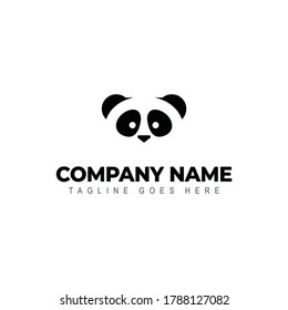 Isolated panda logo cartoon. Animal illustration.