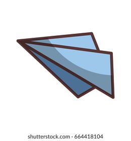 isolated paper airplane