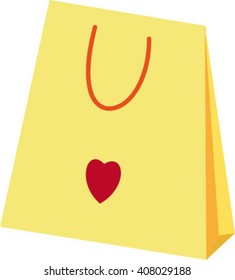 Isolated paper bag, vector illustration