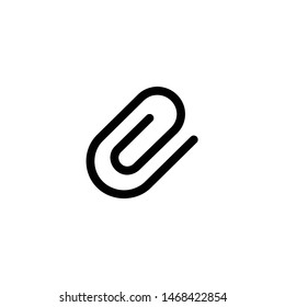 Isolated Paper Clip Icon Flat Vector Paperclip Pictogram