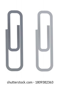 Isolated paper clip. vector illustration