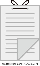 Isolated paper document illustration material.