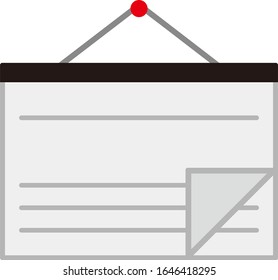 Isolated paper document illustration material.