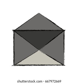 isolated paper envelope