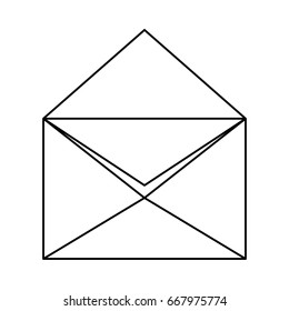isolated paper envelope