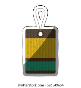 Isolated paper hang label design