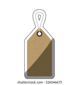 Isolated paper hang label design