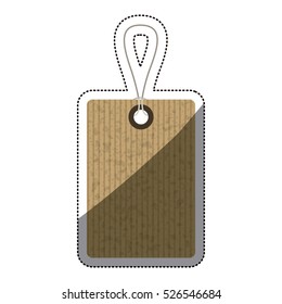 Isolated paper hang label design