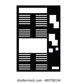 Isolated paper icon on a white background, Vector illustration