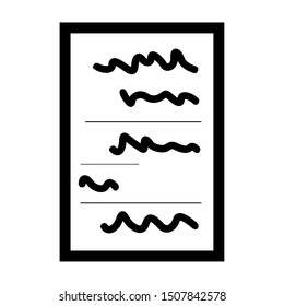 Isolated paper icon over a white background - Vector