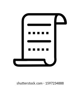 Isolated paper or note icon with a white background. vector illustration