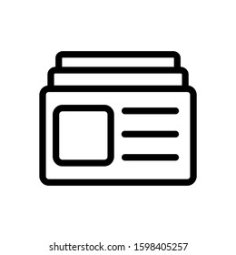 Isolated paper or note icon with a white background. vector illustration
