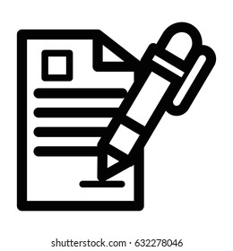 Isolated paper and a pen icon, Vector illustration