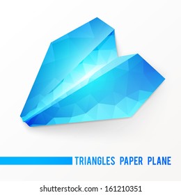 Isolated paper plane on white background. Vector illustration.