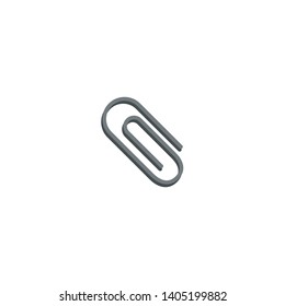 Isolated PaperClip emoji, emoticon, vector flat icon