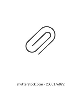 isolated paperclip sign icon, vector illustration
