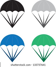 Isolated parachutes in various colors