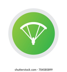 Isolated Paraplane Icon Symbol On Clean Background. Vector Parachute Element In Trendy Style.