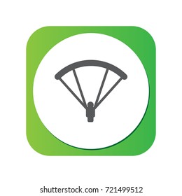 Isolated Paraplane Icon Symbol On Clean Background. Vector Parachute Element In Trendy Style.