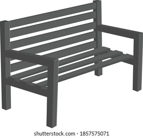 Isolated park bench vector illustration