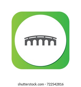 Isolated Park Bridge Icon Symbol On Clean Background. Vector River Arch Element In Trendy Style.