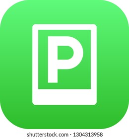 Isolated parking icon symbol on clean background. Vector road sign element in trendy style.