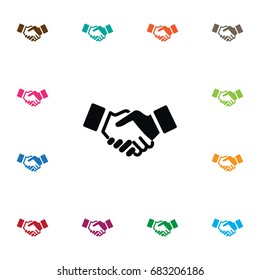 Isolated Partnership Icon. Agreement Vector Element Can Be Used For Agreement, Partnership, Handshake Design Concept.