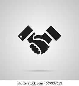 Isolated Partnership Icon Symbol On Clean Background. Vector Handshake Element In Trendy Style.