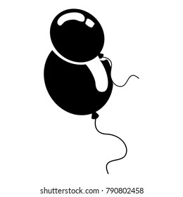 Isolated party balloon on a white background, Vector illustration