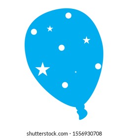Isolated party balloon over a white background - Vector illustration