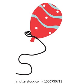 Isolated party balloon over a white background - Vector illustration