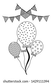 Isolated party balloons design vector illustration
