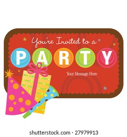 Isolated party items with sign