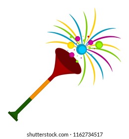 Isolated party trumpet icon