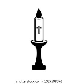 Isolated Paschal candle icon. Vector illustration design