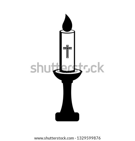 Isolated Paschal candle icon. Vector illustration design