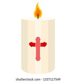 Isolated Paschal candle image. Vector illustration design