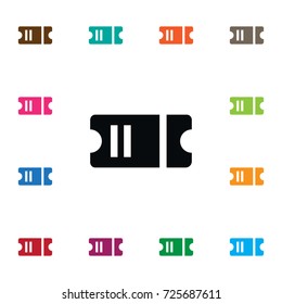 Isolated Pass Icon. Entry Vector Element Can Be Used For Entry, Pass, Coupon Design Concept.