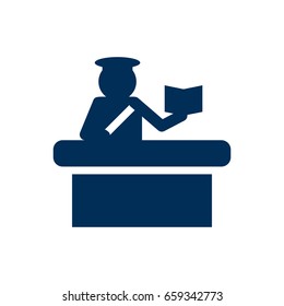 Isolated Passport Controller Icon Symbol On Clean Background. Vector Security Element In Trendy Style.