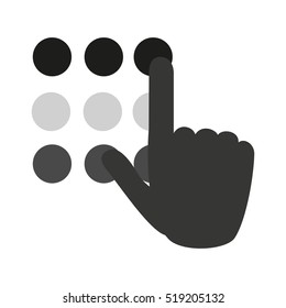 Isolated password and hand design