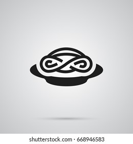 Isolated Pasta Icon Symbol On Clean Background. Vector Spaghetti Element In Trendy Style.