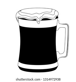 Isolated patrick day beer glass. Vector illustration design